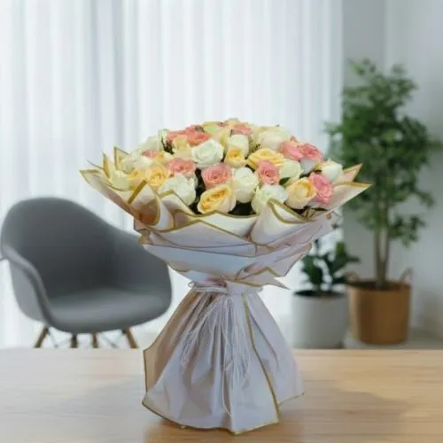 Luxury flowers gift for wife delivery in Gurgaon