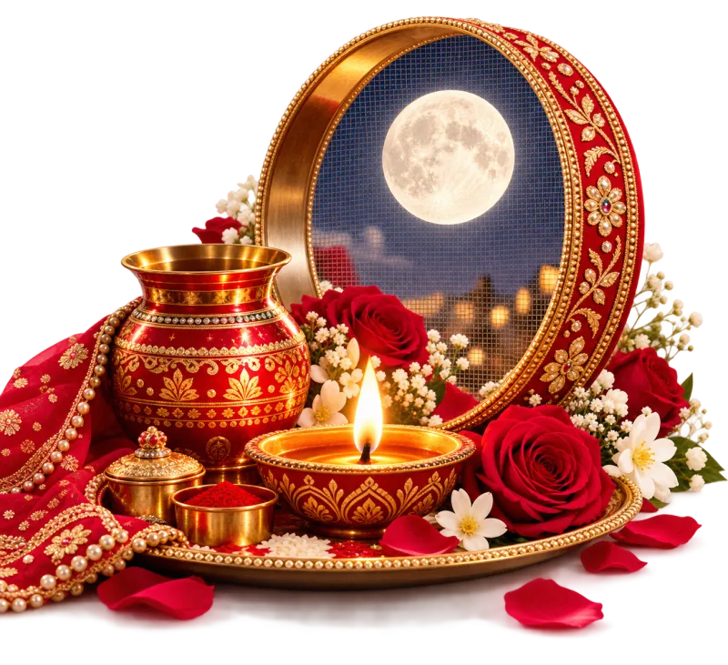 Karwa Chauth red roses bouquet delivery in Gurgaon