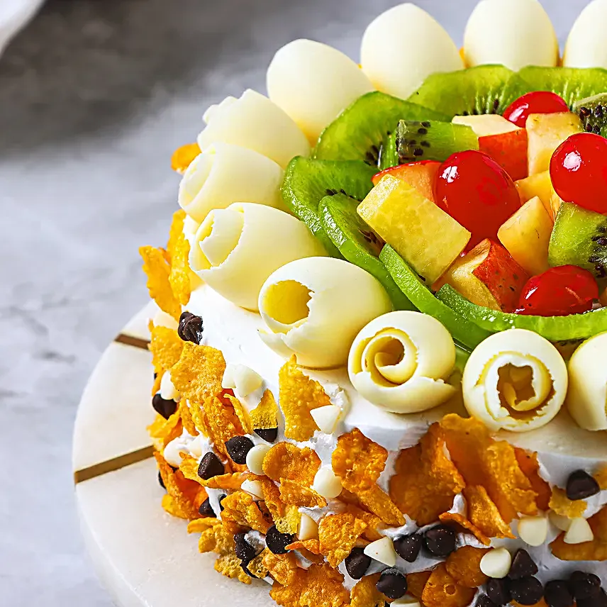 Confetti three-tiered cake