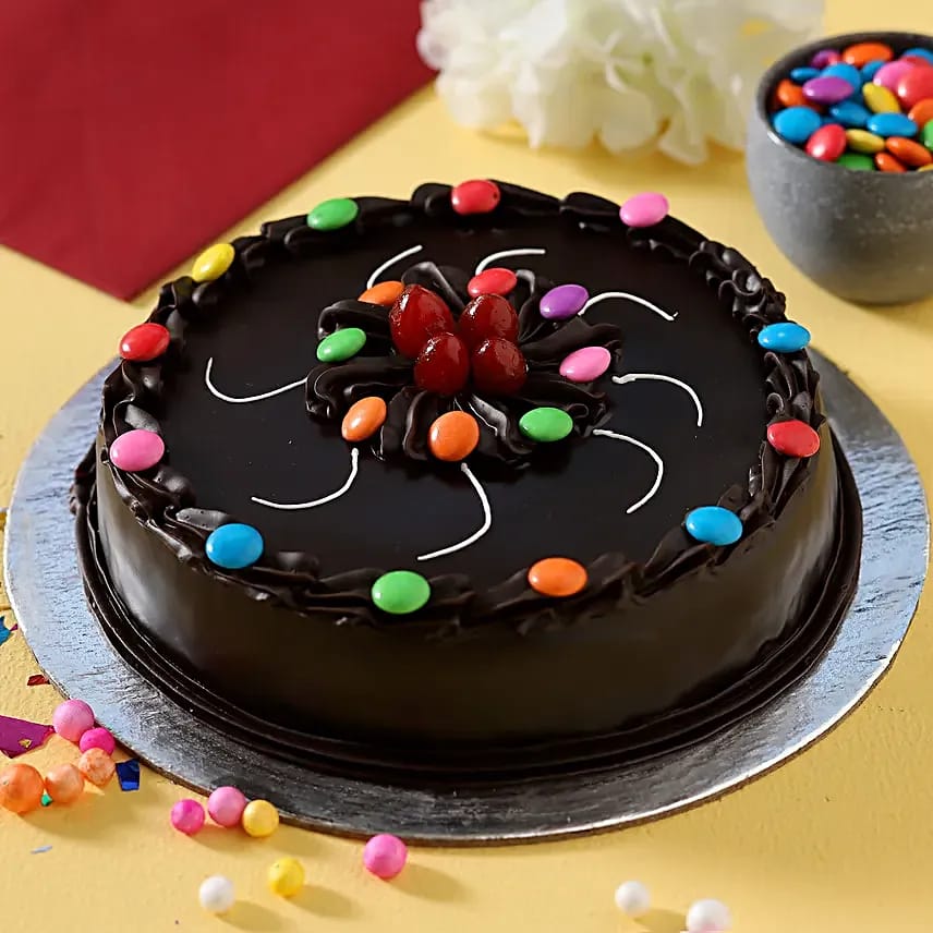 Swirl of Gems Truffle Cake