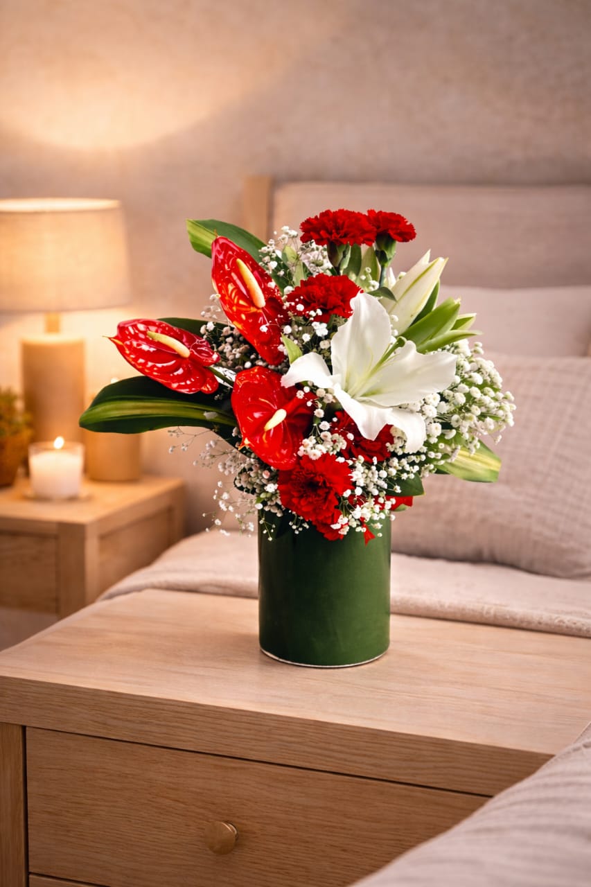 Anthuriums & Lily Elegance Arrangement