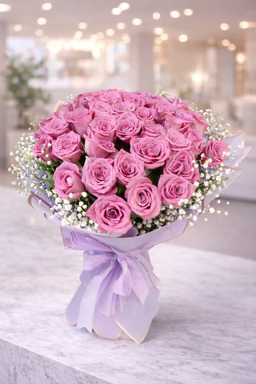 Parple Roses Bouquet