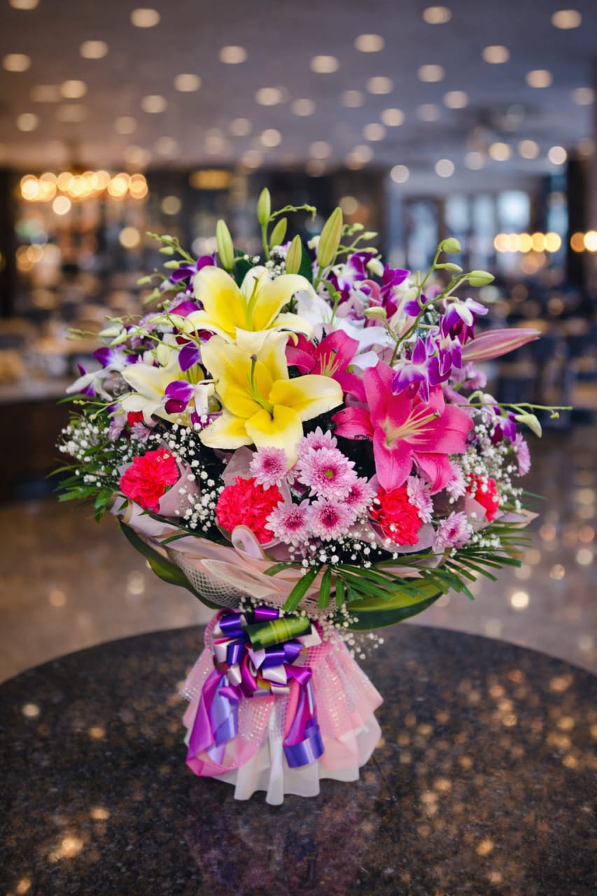 Mixed Lily & Orchid Bouquet