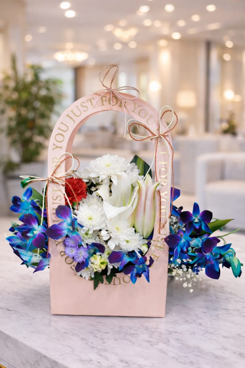 Handled Blush Pink Gift Bag,