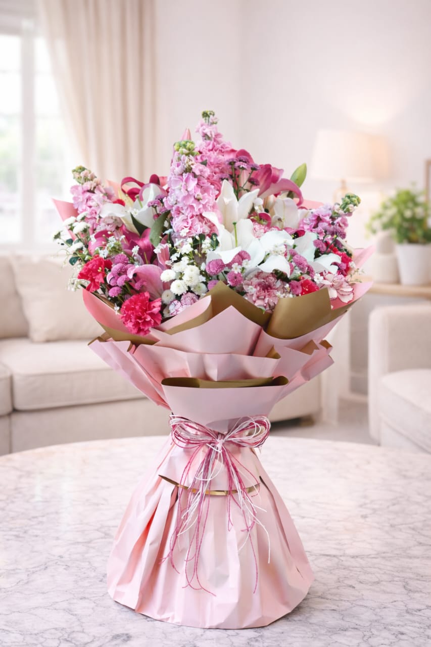 Premium Pastel Garden Bouquet."