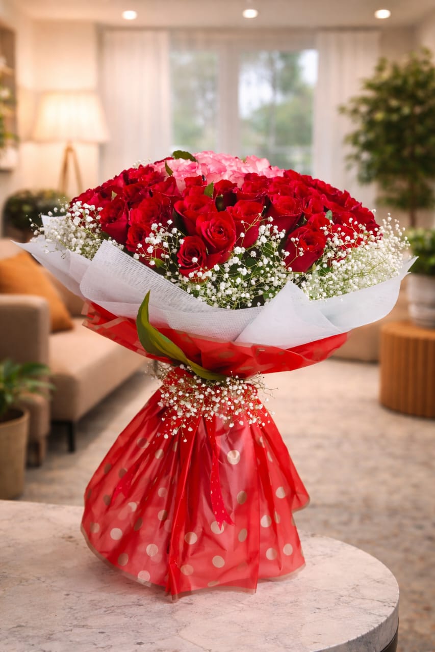 "100 Red Roses Premium Arrangement