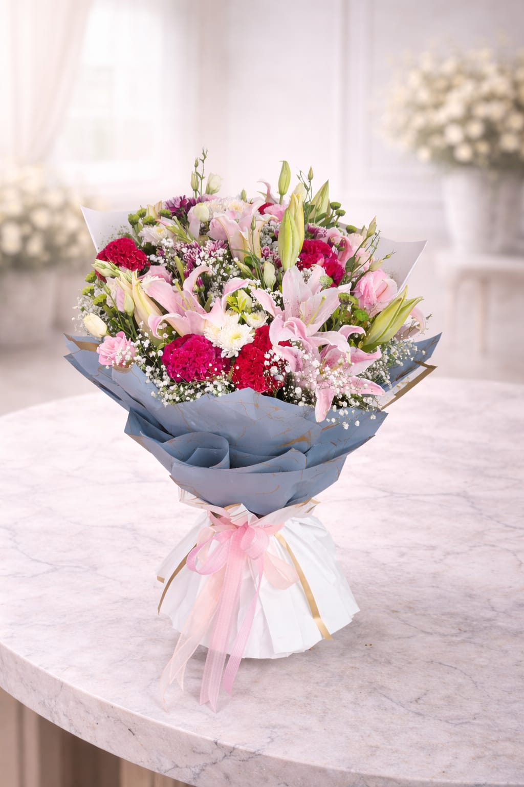 Graceful Pink & White Medley"