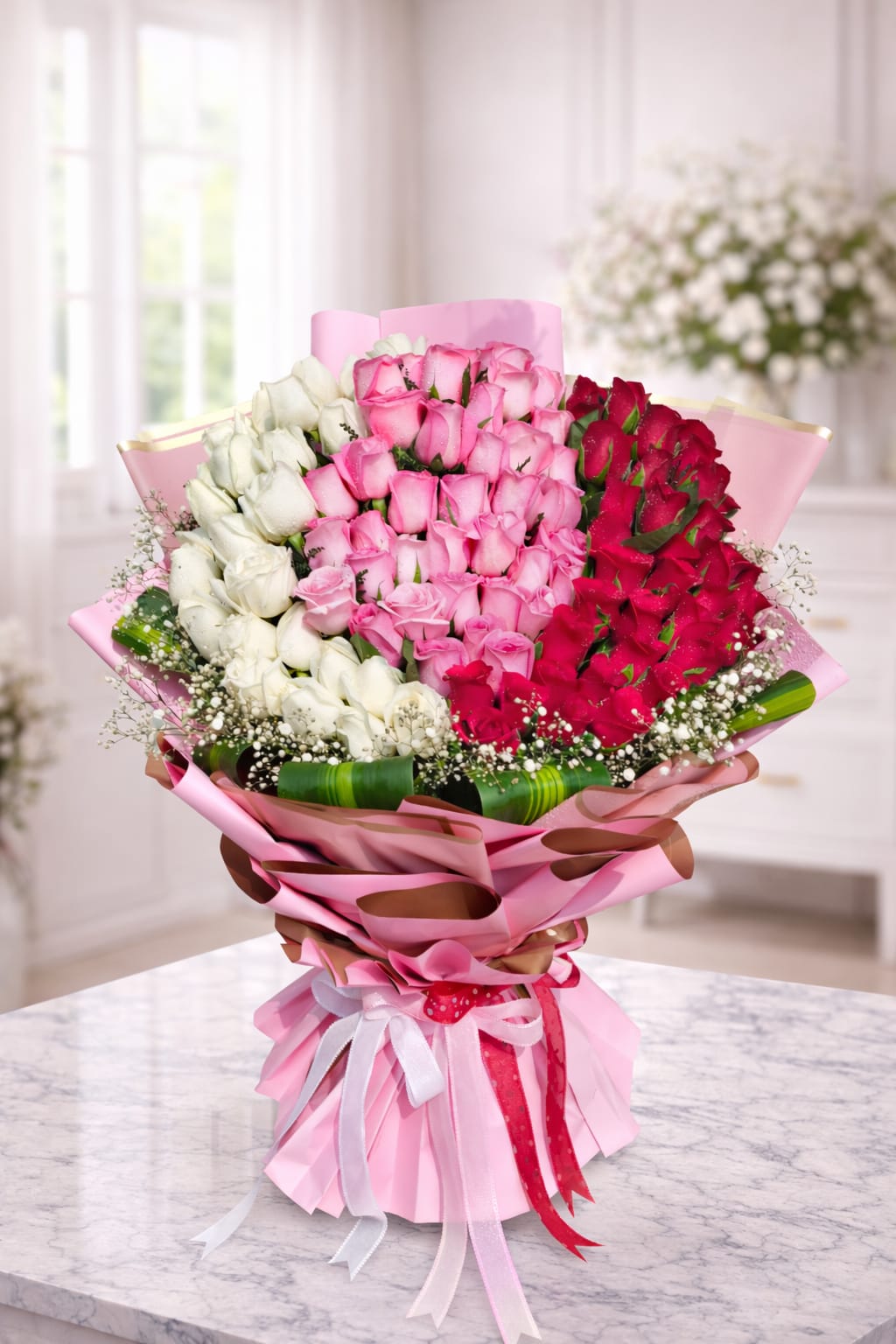 The Royal Tricolor Rose Symphony