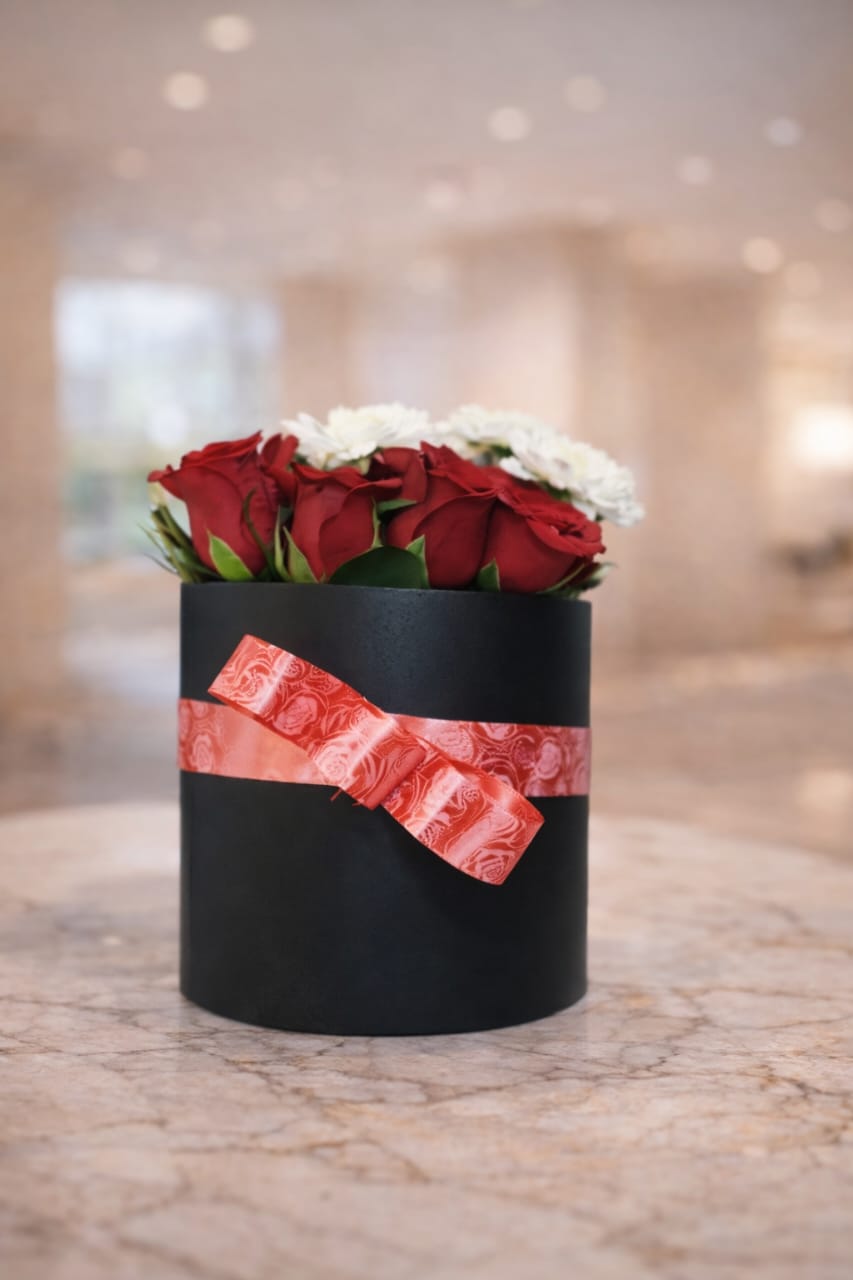 matte black cylindrical box