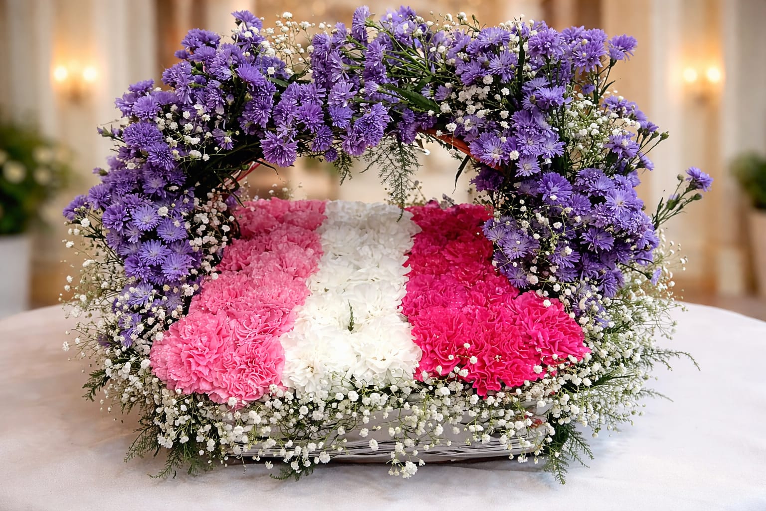 The Royal Tricolor Floral Basket