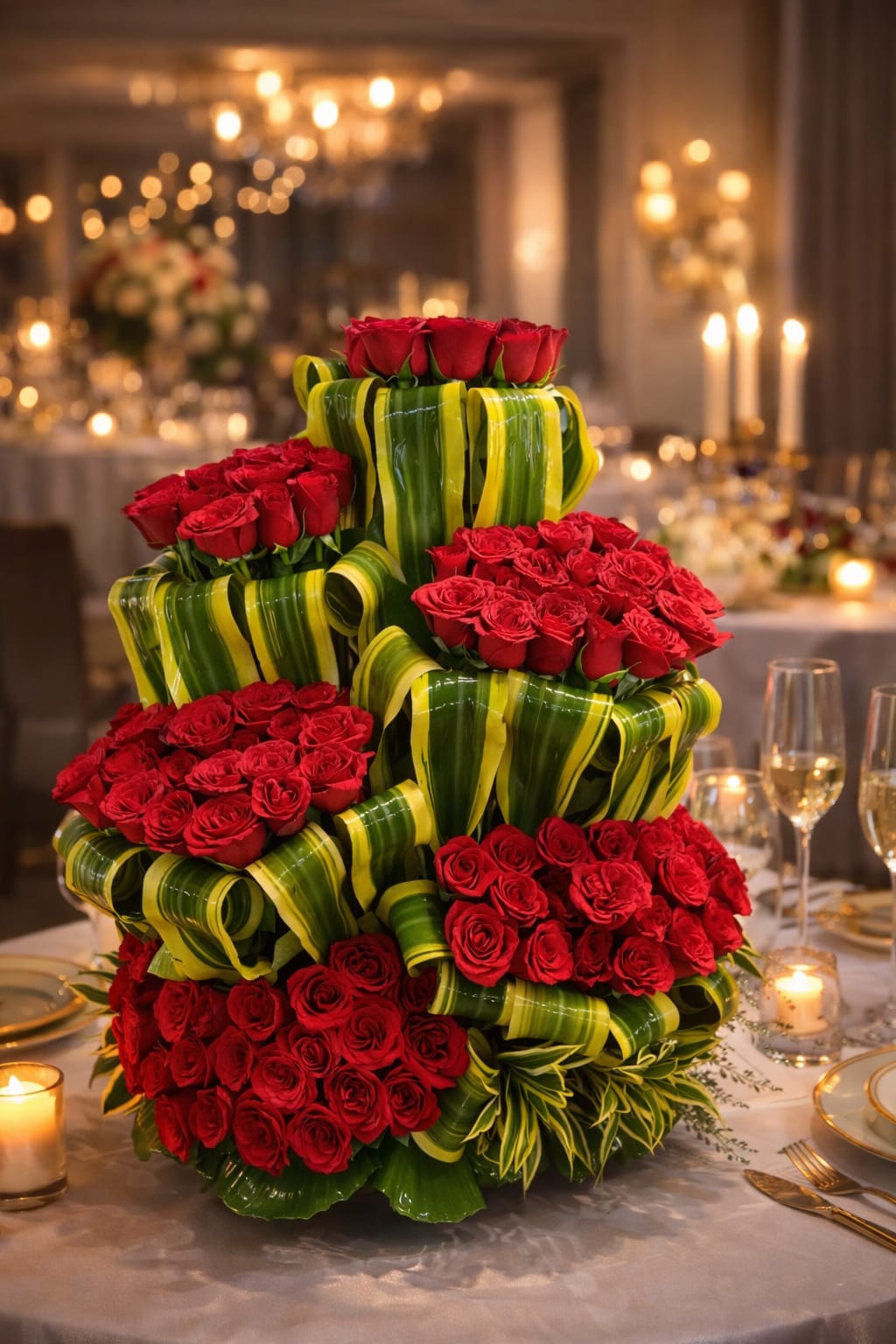 variegated Dracaena leaves.