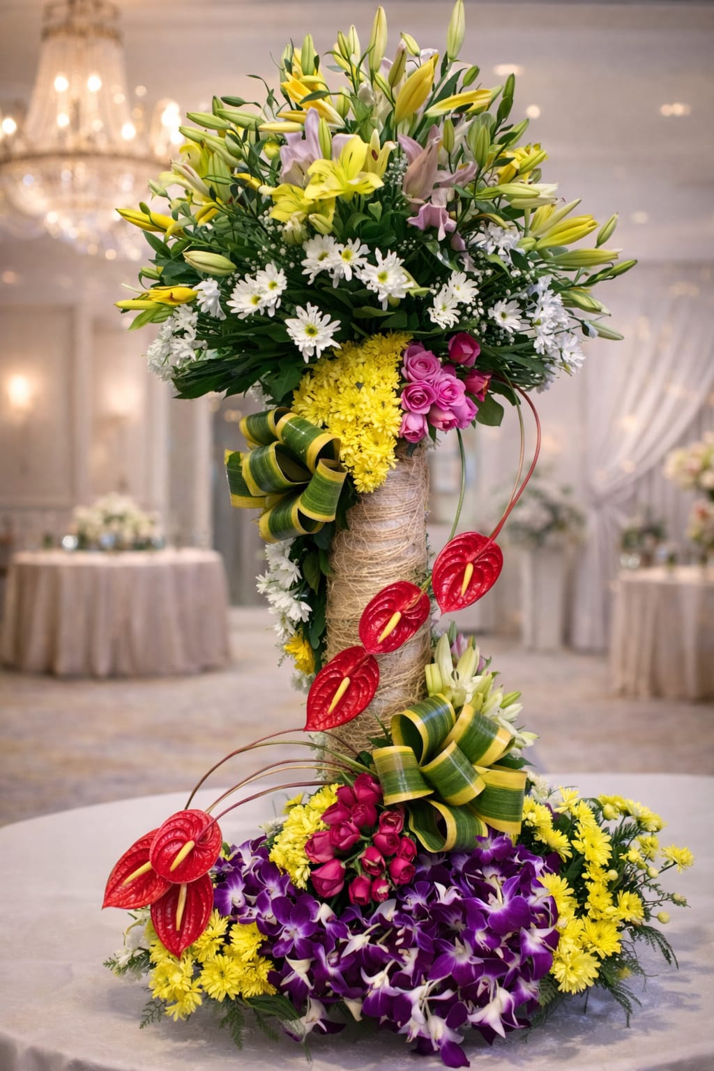 Two-Tier Wedding Centerpiece