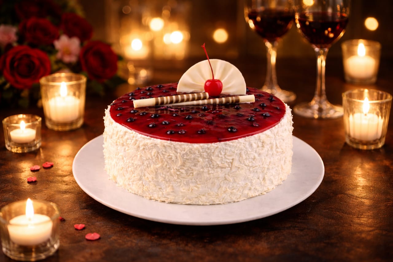 Blueberry White Forest Cake