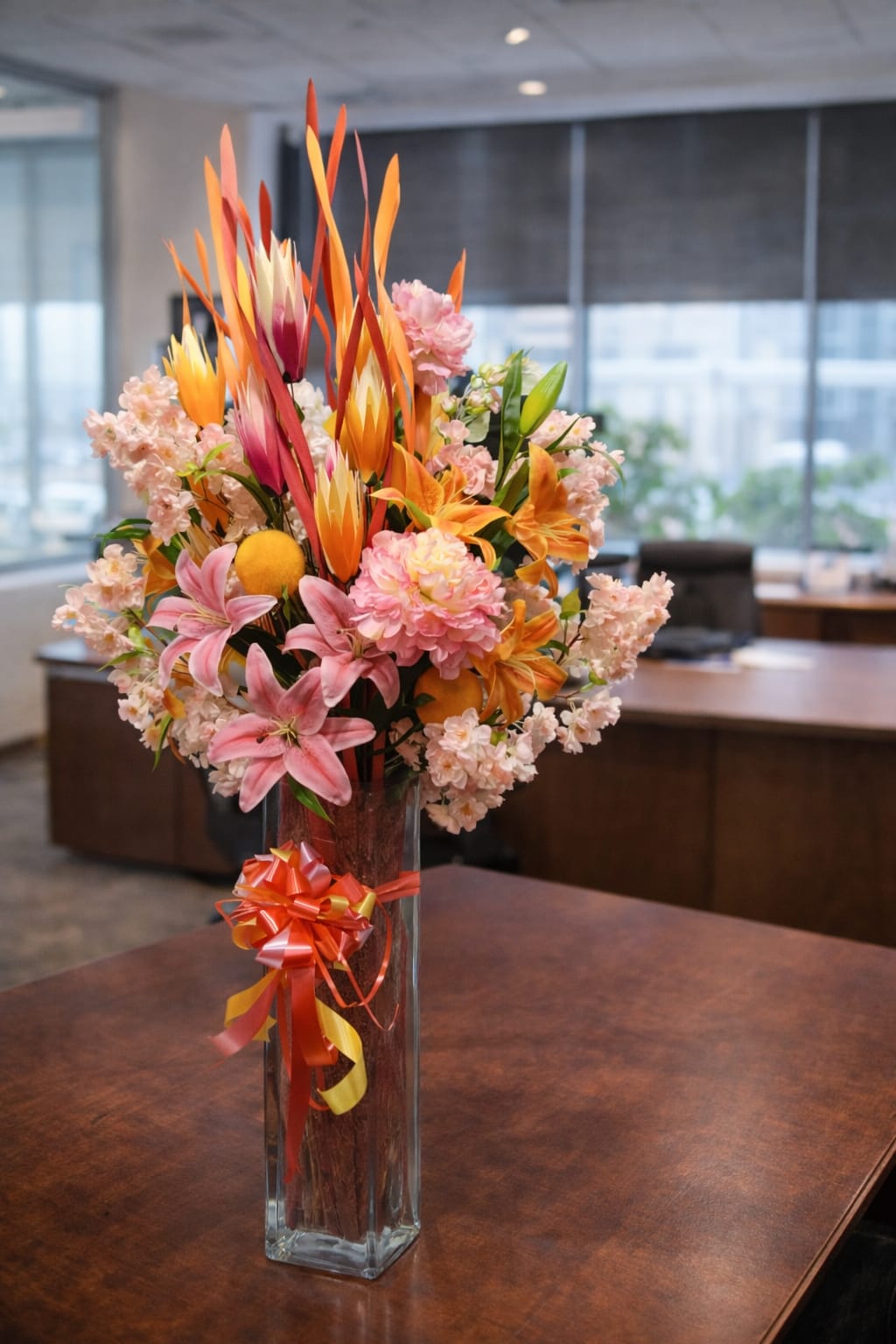 Rectangular glass vase