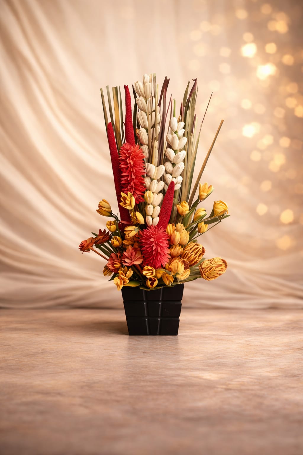 Elegant Vertical Harvest Arrangement