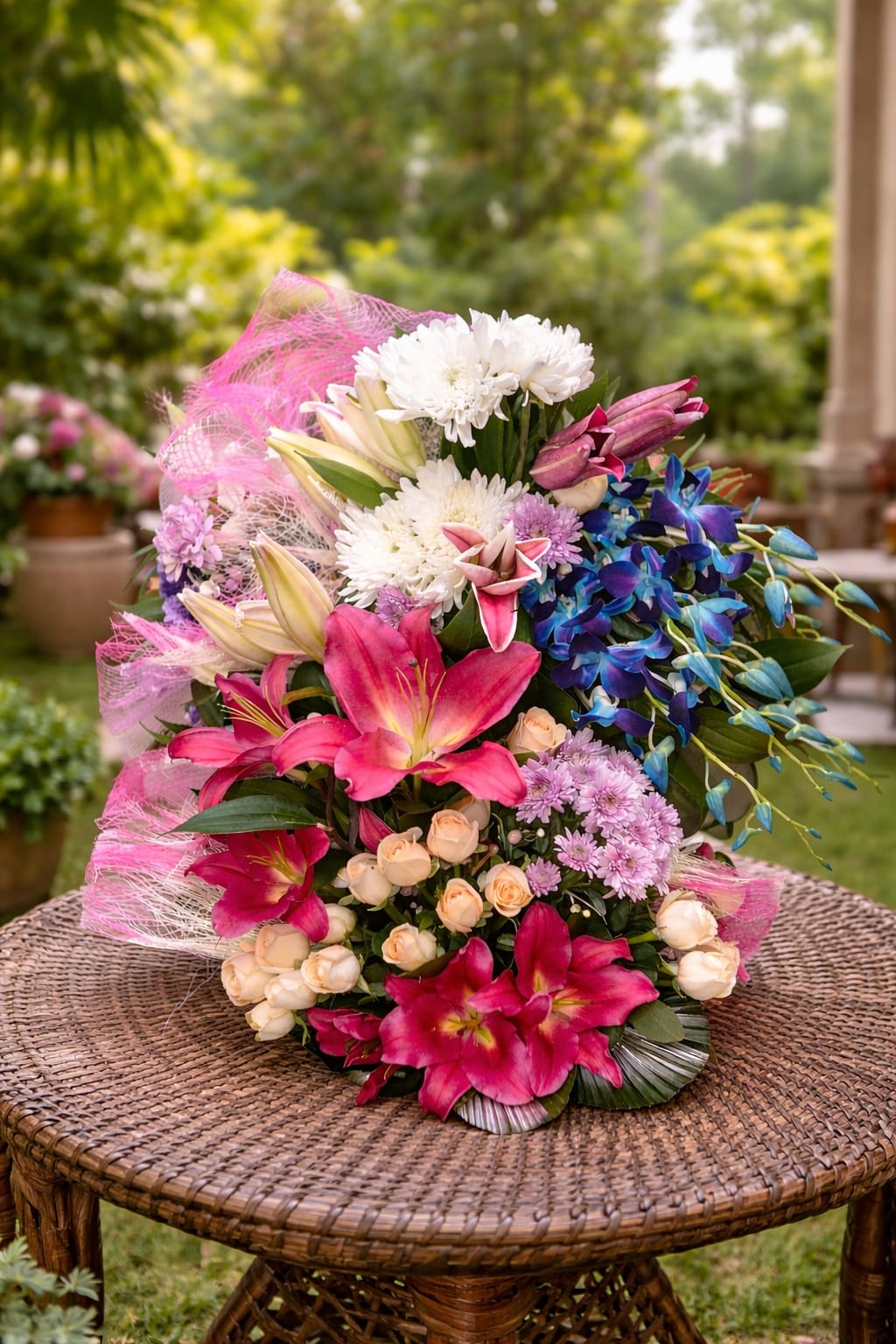 Vibrant Mixed Floral Centerpiece