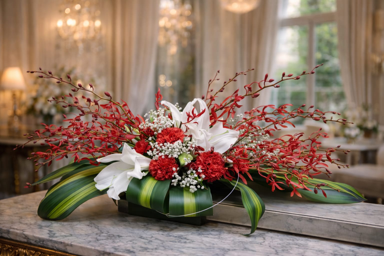 Horizontal Centerpiece Arrangment