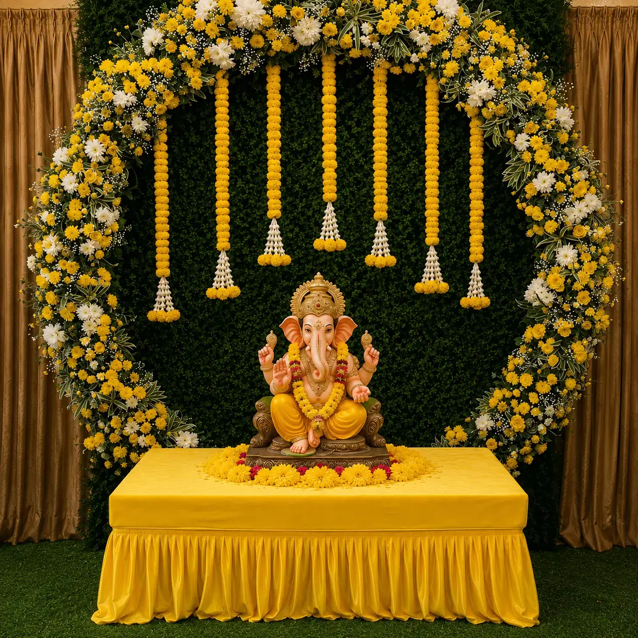 Ganesh puja decorastions gurugram
