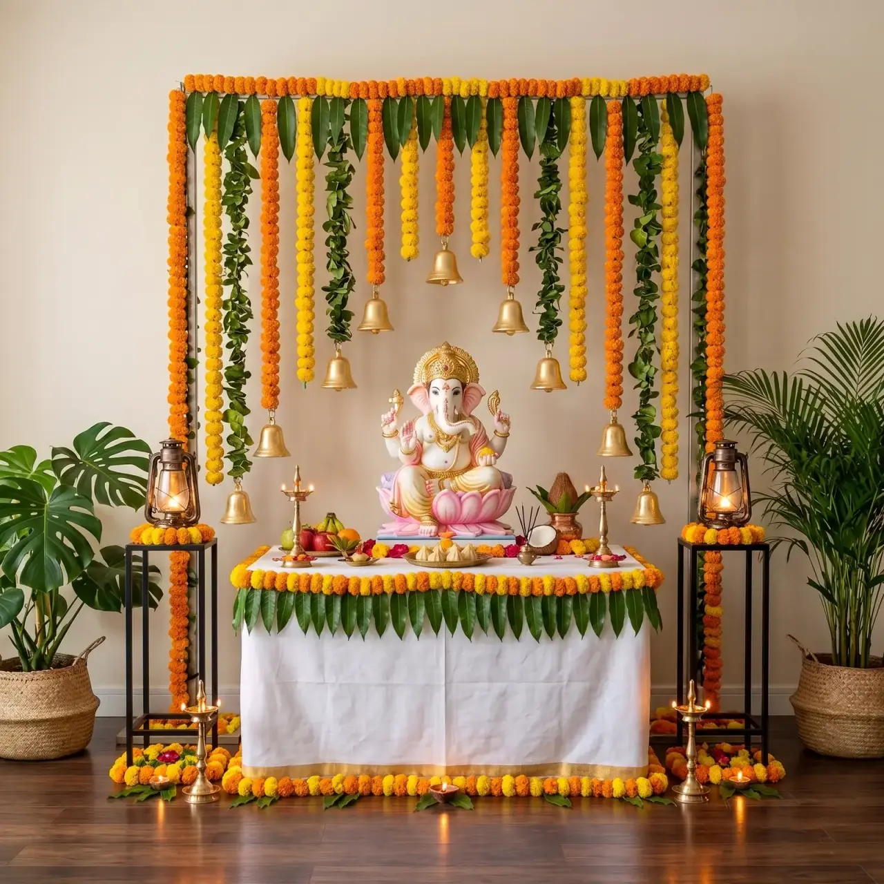 Ganesh puja decorastions gurugram
