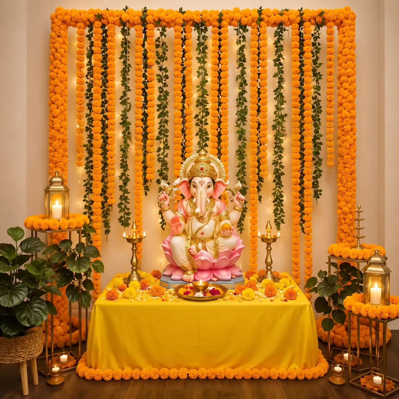 Ganesh puja decorastions gurugram